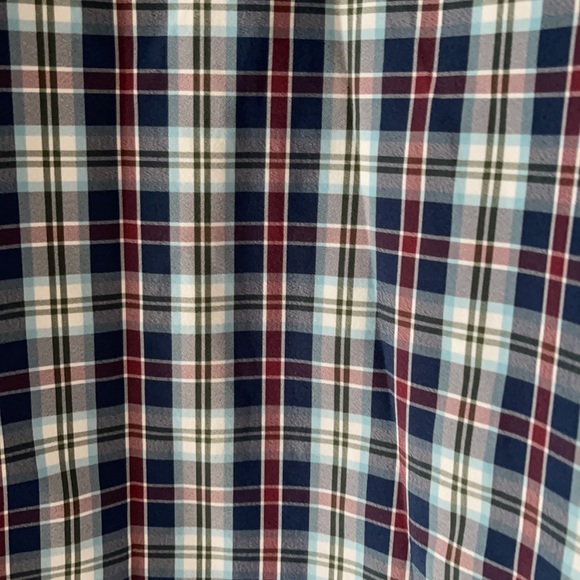 Mizzen + Main x-large trim fit long sleeve button up red white and blue shirt - Picture 4 of 5